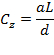 figure-protocol-23 Capacitance equation: Cz = aL/d; formula for electrical component analysis.