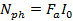 figure-protocol-26 Photon flux equation \(N_{ph} = F_a I_0\), formula for determining photon number in optics.