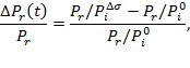 figure-protocol-27 Equilibrium pressure equation; symbol formula for pressure change analysis in physics research.