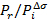 Equation showing pressure ratio P<sub>r</sub>/P<sub>i</sub><sup>Δσ</sup> related to fluid dynamics study.