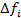 Δfᵢ; formula symbol for frequency change in physics; educational keyword