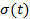 σ(t) symbol; time-dependent stress function; formula; mathematical modeling; scientific analysis.