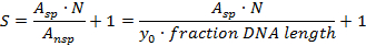 Equation of DNA length fraction in gene analysis.