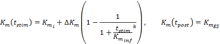 figure-introduction-6 Kinetics equation for reaction rate analysis, equation with parameters K_m and ΔK_m.