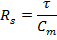 Static equilibrium equation Rs=τ/Cm, formula for resistance, τ=torque, engineering concept.