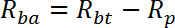 static equilibrium equation, Rba=Rbt−Rp, algebraic formula, static forces analysis