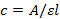 Concentration equation c=A/εl in spectrophotometry diagram.