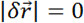 Static equilibrium equation |δr|=0, symbol for equilibrium conditions analysis.