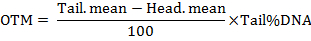 figure-protocol-2 OTM calculation formula; equation for DNA damage analysis in comet assay.