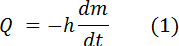 figure-introduction-1 Thermodynamic equation Q=-h(dm/dt) describing heat transfer process.