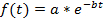 figure-protocol-4 Exponential decay formula \(f(t)=a \cdot e^{-bt}\), mathematical expression.