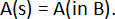figure-introduction-7 Equation: A(s) = A(in B), equilibrium representation, chemical reactions, static equilibrium concepts.