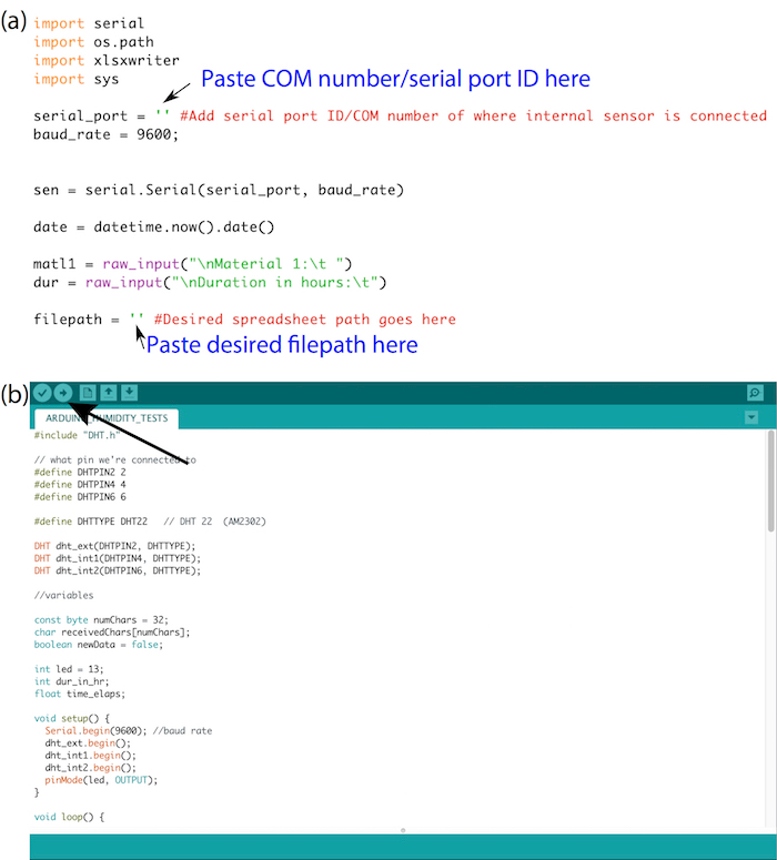 figure-protocol-11 Arduino coding and setup example for sensor data acquisition; serial port, spreadsheet, DHT library.