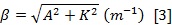figure-protocol-3 Beta formula: β=√(A²+K²) (m⁻¹), mathematical equation, static parameters analysis.