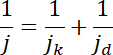 Optical system formula, 1/j=1/jk+1/jd, equations for lens configuration analysis.