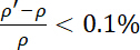 Density variation equation: (𝜌'-𝜌)/𝜌 < 0.1%; relevance in material stability analysis.
