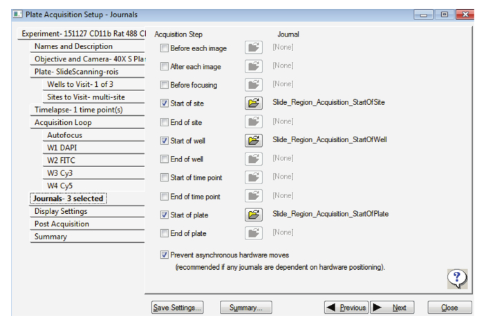 figure-results-2 Plate acquisition setup dialog; microscope imaging configuration for multi-site well analysis.