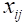 Mathematical variable \( x_{ij} \), element in matrix equations.
