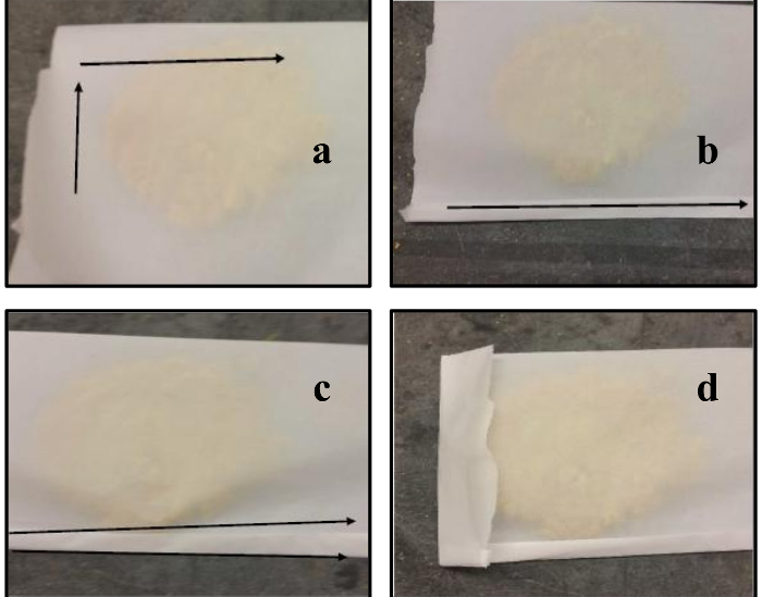 figure-protocol-4 Food texture analysis; dough flattening steps; width and length measurement; baking research method.