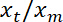 Equilibrium equation \(x_t/x_m\) in static process analysis diagram.