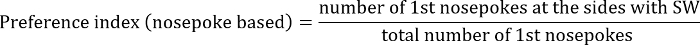 figure-protocol-4 Formula for nosepoke-based preference index calculation.