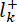 Equation showing binomial coefficient \( l^+_k \) in a mathematical context for combinatorial analysis.