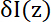 Symbolic representation of intensity variation δI(z) for optics analysis.