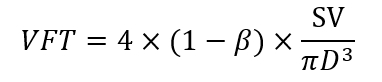 VFT equation for flow dynamics; formula involves parameters SV, β, and D; math and physics study