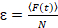 Static equilibrium; formula ε=〈F(t)〉/N; equation for average force per particle, relevant in physics.