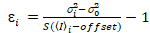 Strain gauge equation, εi=(σi²-σ₀²)/S(l)offset-1, used in stress analysis.
