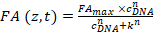 Gene expression formula equation for DNA concentration analysis.