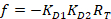 Equation depicting static equilibrium in chemical binding, showing constants K_D1, K_D2, and R_T.