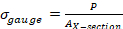 Stress formula σ=P/A; symbol diagram for static equilibrium analysis.