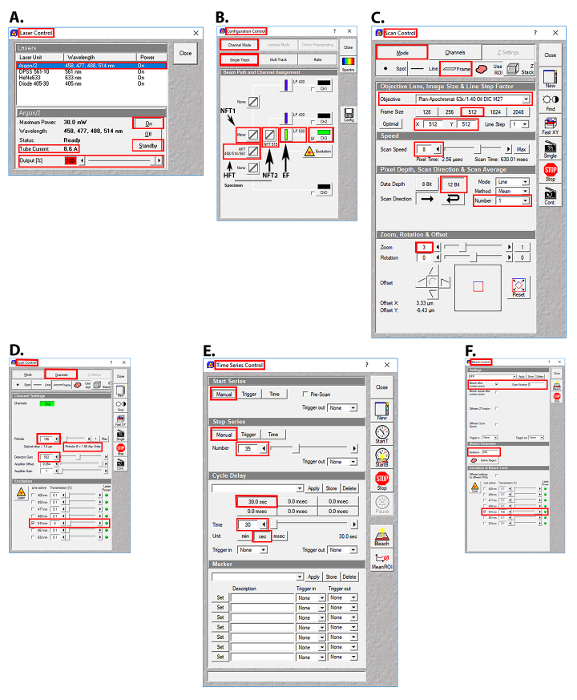 Laser control panel diagram, spectroscopy setup, optical excitation management interface.