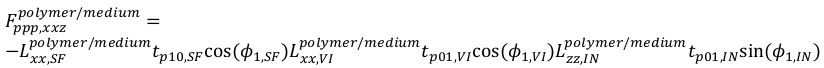 Static equilibrium formula in polymer-medium interface, equation analysis, optical experiment setup.
