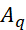 Static equilibrium formula notations "Aq", demonstrating subscript usage in equation format.