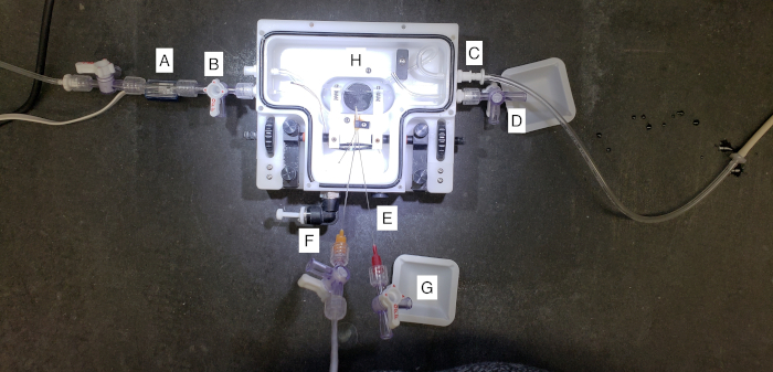 figure-results-2 Laboratory filtration system setup diagram for liquid separation experiment, showing labeled components.