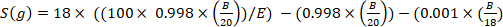 Static equilibrium equation S(g), formula for analyzing forces, mechanical equilibrium study.