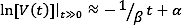 Natural logarithm equation in time decay analysis.