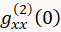 Photon correlation function \( g_{xx}^{(2)}(0) \), optical study formula, physics equation.