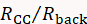 RCC/Rback equation; ratio symbol for electrical resistance, physics formula, research keyword.