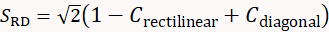 figure-protocol-23 Static equilibrium formula, \(S_{RD}=\sqrt{2}(1-C_{\text{rectilinear}}+C_{\text{diagonal}})\).