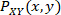 Probability distribution function P(XY) formula, mathematical expression, statistical analysis.