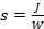 Static equilibrium formula, \( s = \frac{J}{W} \), equation, educational and research relevance.