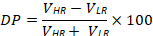 DP equation for differential pressure calculation; formula representation for scientific analysis.