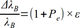 figure-protocol-1 Static equilibrium equation ΔλB/λB=(1+Pe)×ε; formula in physics research.