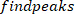 findpeaks function code snippet, data analysis, peak detection algorithm, signal processing