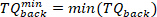 Equation showing minimization of TQ in mathematical analysis.