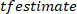 t function estimate formula in text for data analysis and statistical modeling.