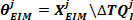 Static equilibrium formula, equation θ^j_EIM = X^j_EIM ΔTQ^j; educational keywords.